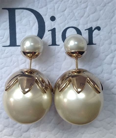 front and back pearl earrings dior|pearl earrings christian Dior.